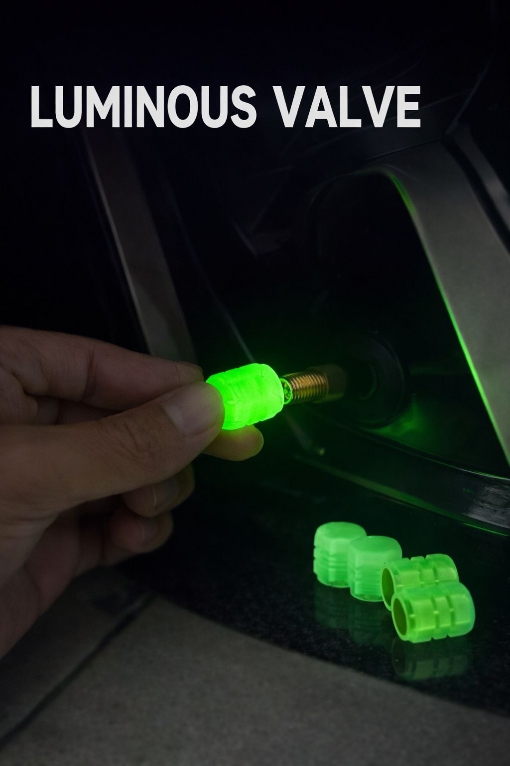 4PCS Car Luminous Wheel Tire Valve Led Decor
