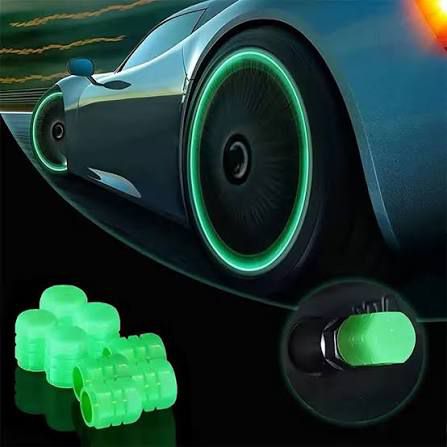 4PCS Car Luminous Wheel Tire Valve Led Decor