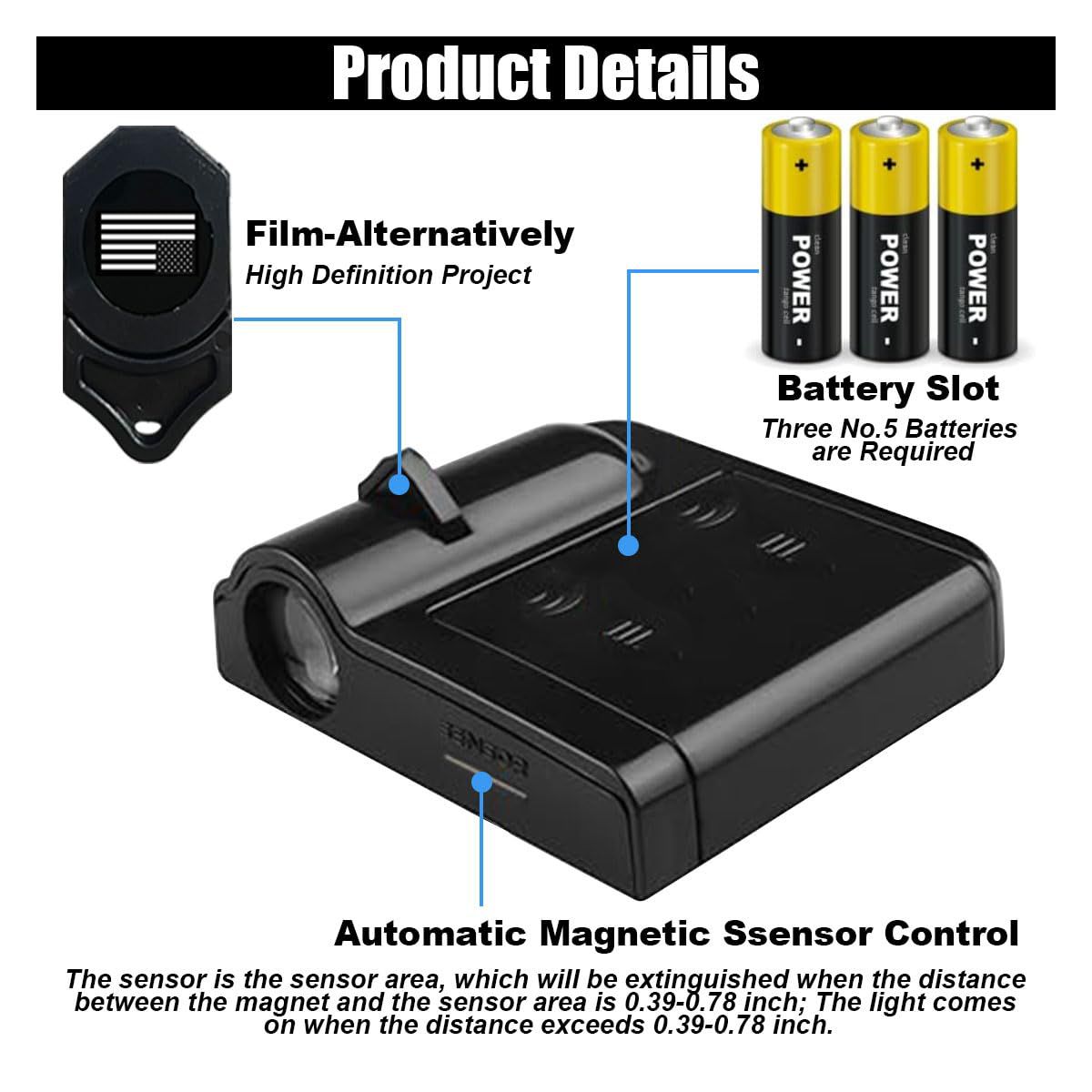 2PCS Car Door Logo Light Projector