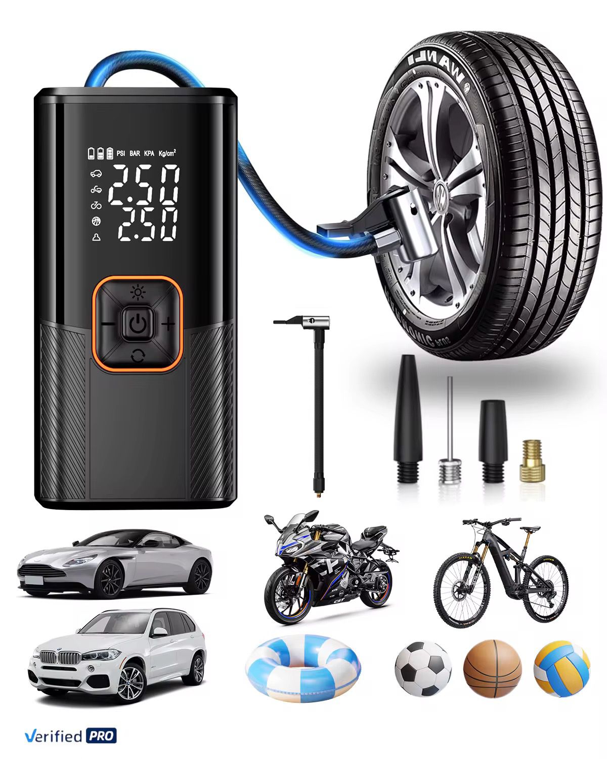 Rechargeable Wireless Car Air Pump