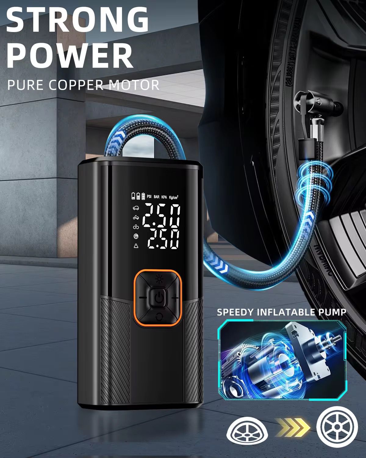 Rechargeable Wireless Car Air Pump